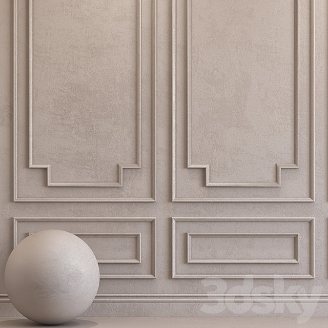 Decorative plaster with molding 34 3DS Max Model - thumbnail 2