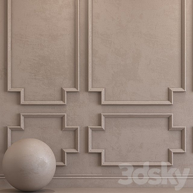 Decorative plaster with molding 37 3DS Max Model - thumbnail 2