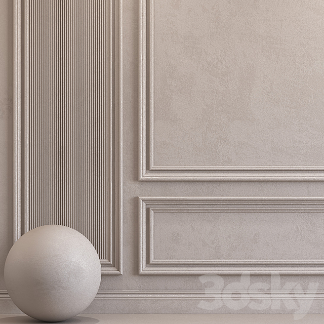 Decorative plaster with molding 42 3DS Max Model - thumbnail 2