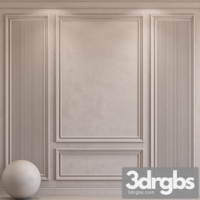 Decorative plaster with molding 42 3dsmax Download - thumbnail 1