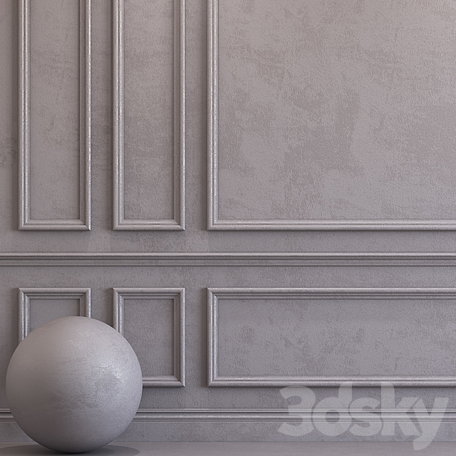 Decorative plaster with molding 43 3DS Max Model - thumbnail 2