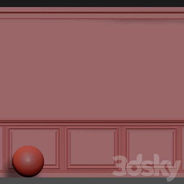 Decorative plaster with molding 58 3DS Max Model - thumbnail 3