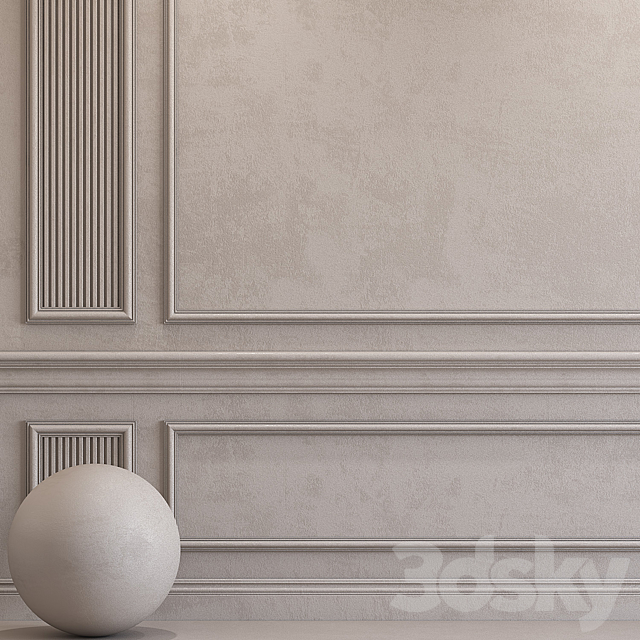 Decorative plaster with molding 62 3DS Max Model - thumbnail 2