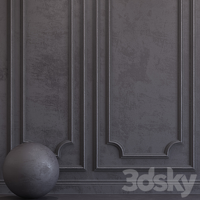 Decorative plaster with molding 65 3DS Max Model - thumbnail 2