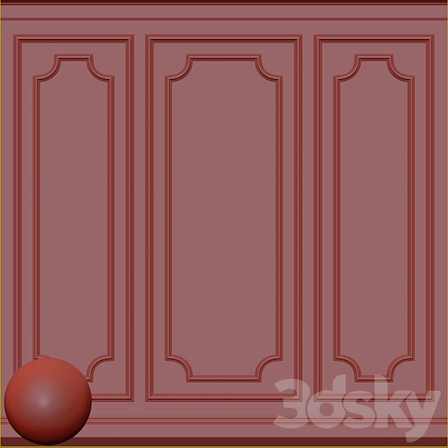 Decorative plaster with molding 65 3DS Max Model - thumbnail 3