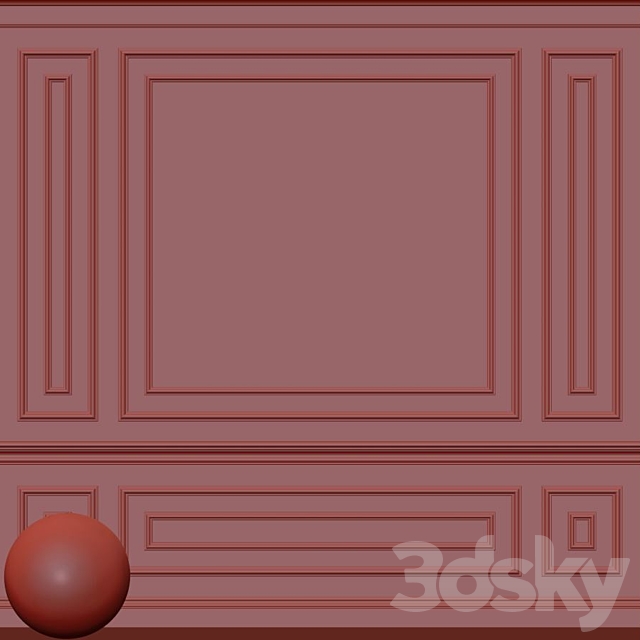 Decorative plaster with molding 70 3DS Max Model - thumbnail 3