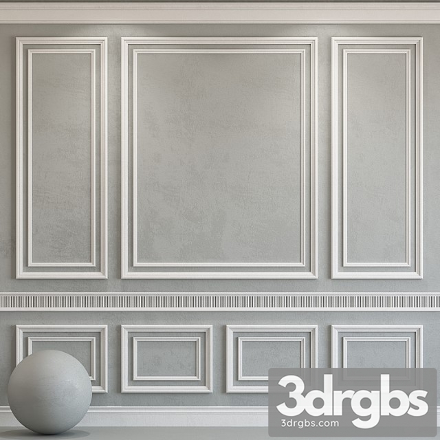 Decorative plaster with molding 74 3dsmax Download - thumbnail 1