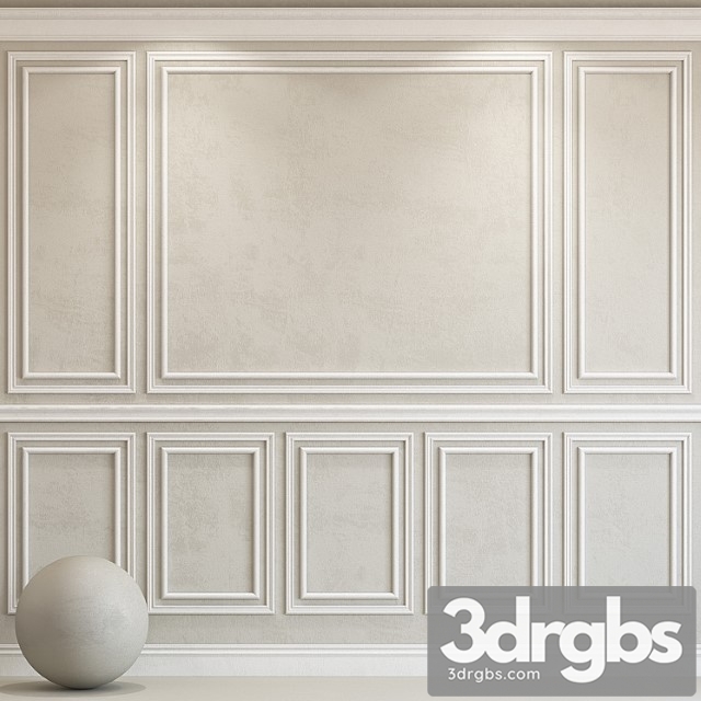 Decorative plaster with molding 79 3dsmax Download - thumbnail 1