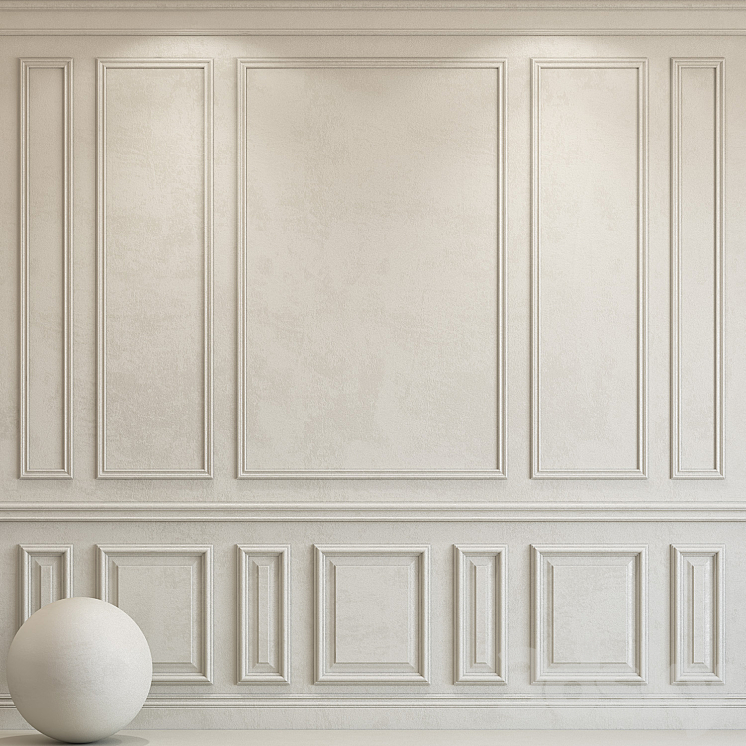 Decorative plaster with molding 80 3DS Max Model - thumbnail 3