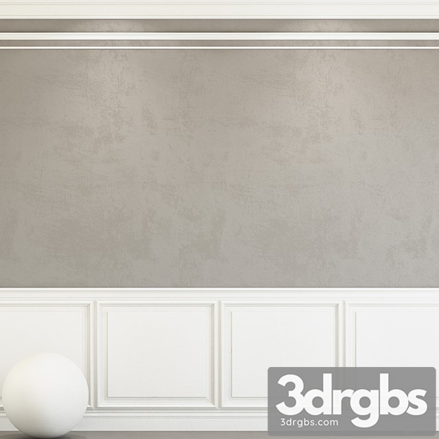 Decorative plaster with molding 91 3dsmax Download - thumbnail 1