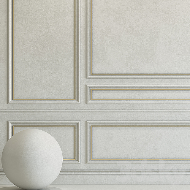 Decorative plaster with molding 96 3DS Max Model - thumbnail 2