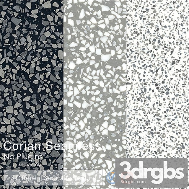 Dupont corian kitchen countertops terrazzo 3dsmax Download - thumbnail 1