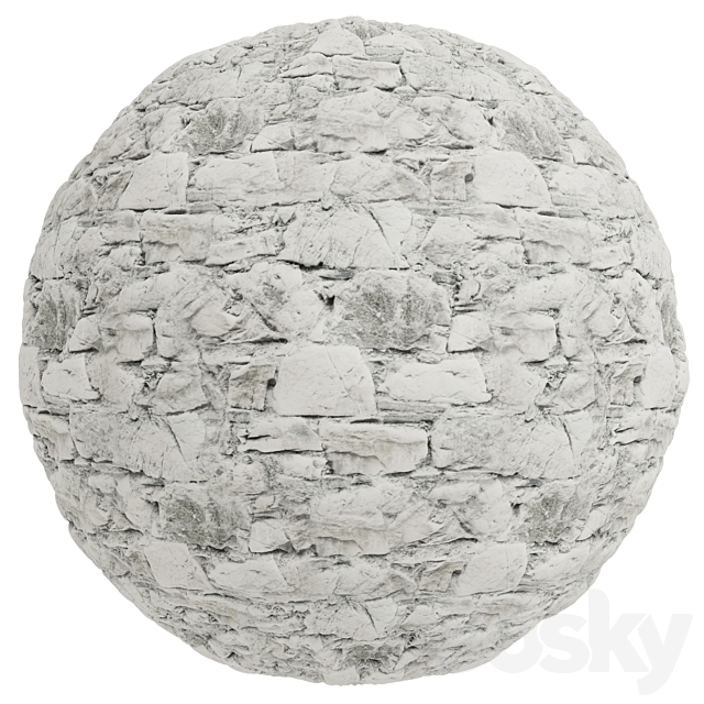 FB760 Natural Stone Wall Sample | 3MAT | 4K | seamless | PBR 3DS Max Model - thumbnail 2