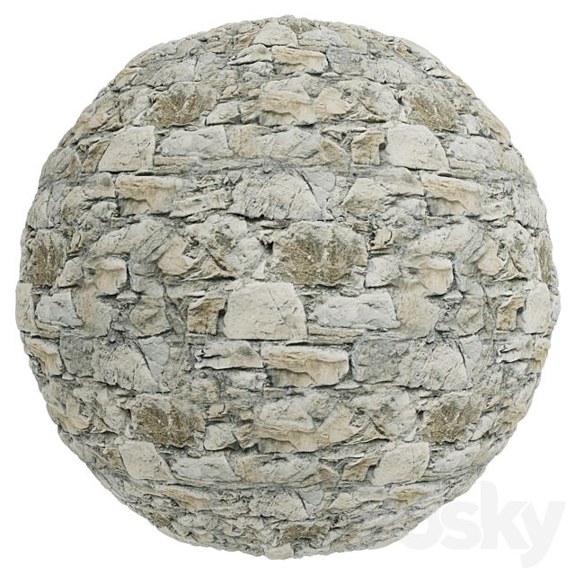 FB760 Natural Stone Wall Sample | 3MAT | 4K | seamless | PBR 3DS Max Model - thumbnail 4