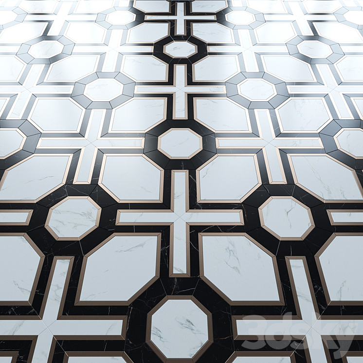 Floor mosaic from the factory Madique 3DS Max - thumbnail 2