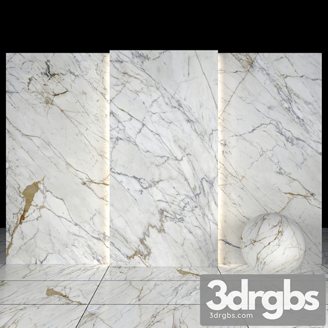 Golden White Marble 3dsmax Download - thumbnail 1