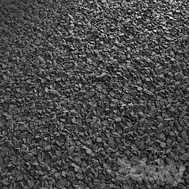 Gray gravel 3DS Max Model - thumbnail 2