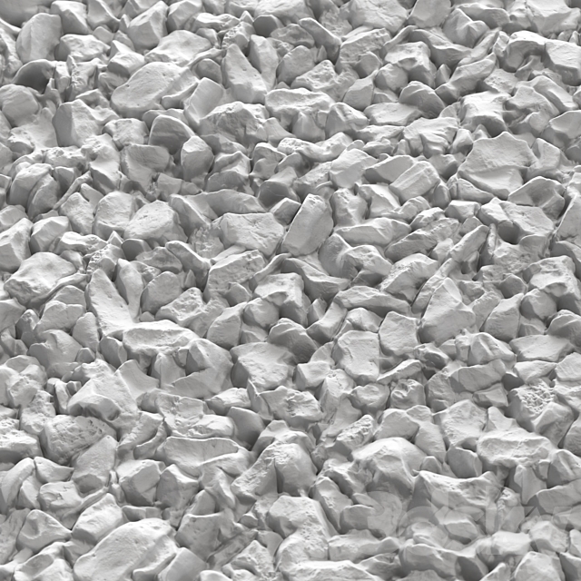 Gray gravel 3DS Max Model - thumbnail 5