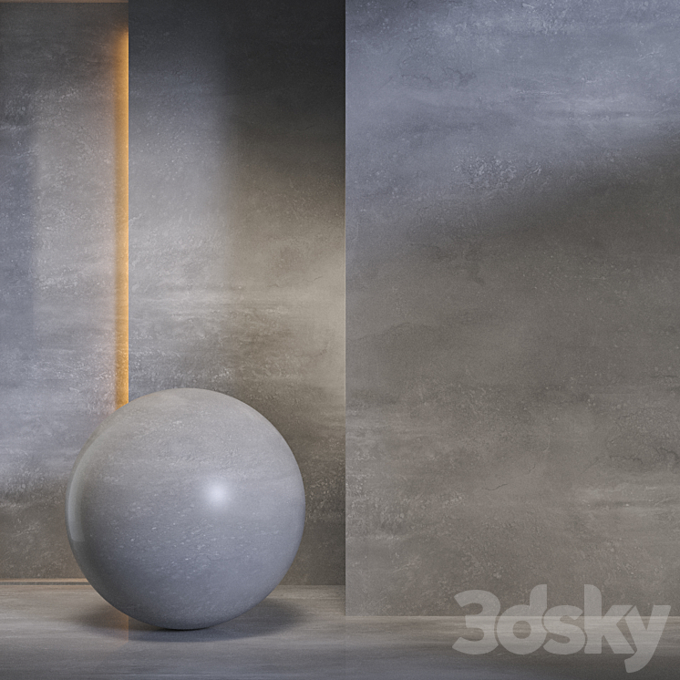 Gray stone material 3DS Max Model - thumbnail 1