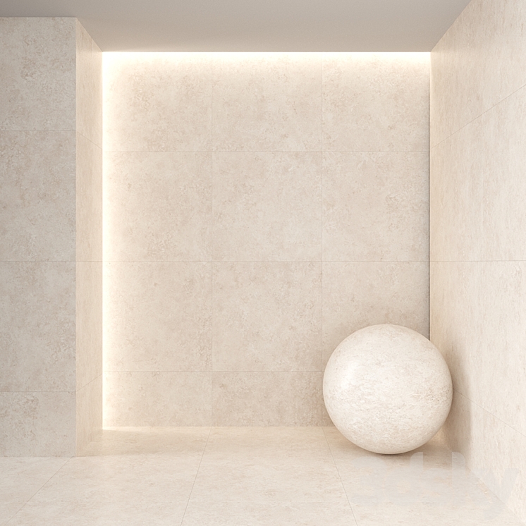 Limestone cream Floor\/Wall Tile 3DS Max - thumbnail 2