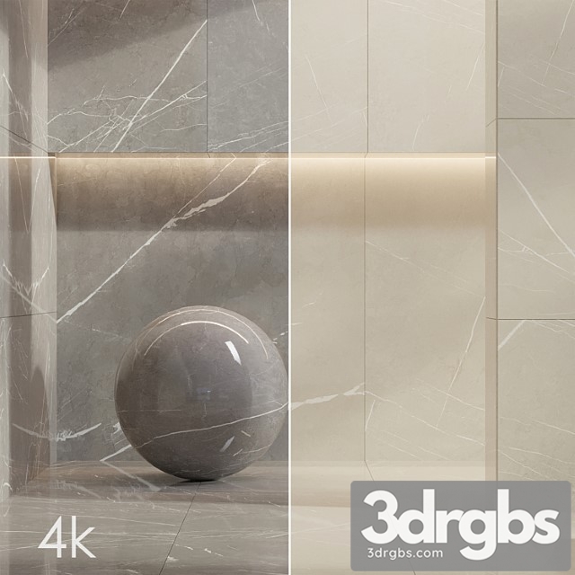 Marble Set 04 Bundle 2 Types Of Pulpis Grey And Beige 4k 3dsmax Download - thumbnail 1