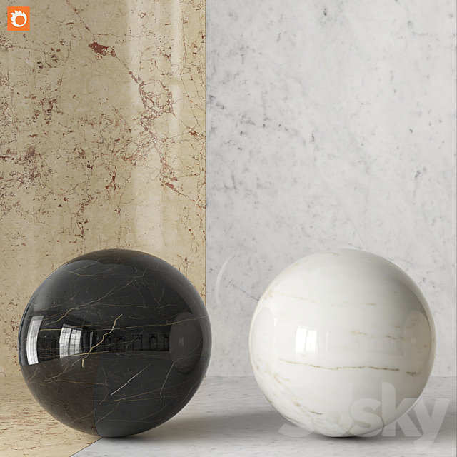 Marble slab & Seamless texture Set 192 3DS Max Model - thumbnail 2