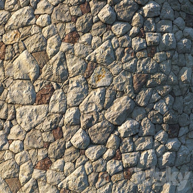 Masonry material 08 8k seamless PBR 3DS Max - thumbnail 2