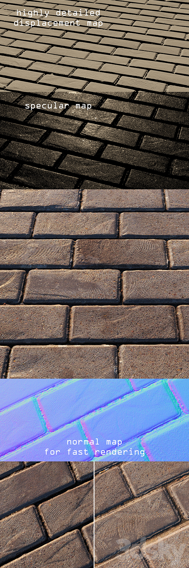 Material of paving slab 01 3DSMax File - thumbnail 2