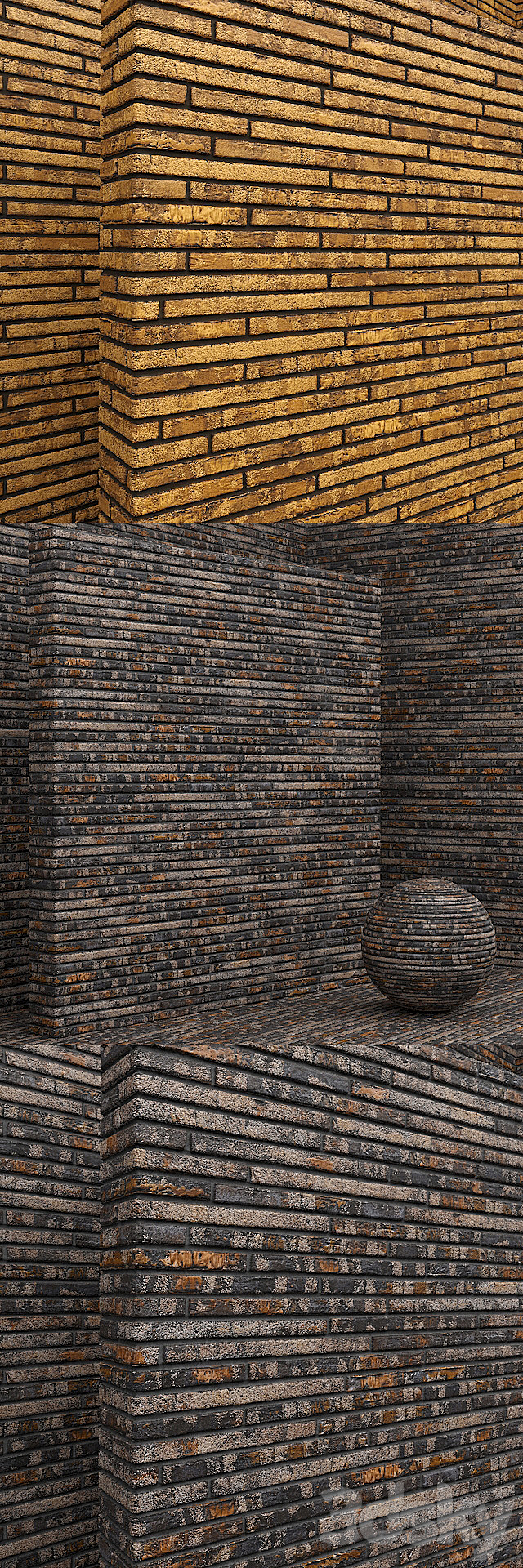 Material (seamless) – brick tile set 2 3DS Max Model - thumbnail 3