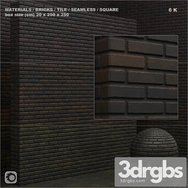 Material (seamless) – brick tile set 5 3dsmax Download - thumbnail 1