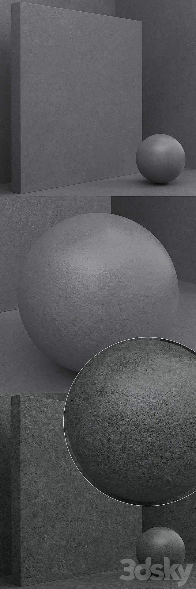 Material (seamless) – microconcrete. concrete. plaster set 73 3DSMax File - thumbnail 3