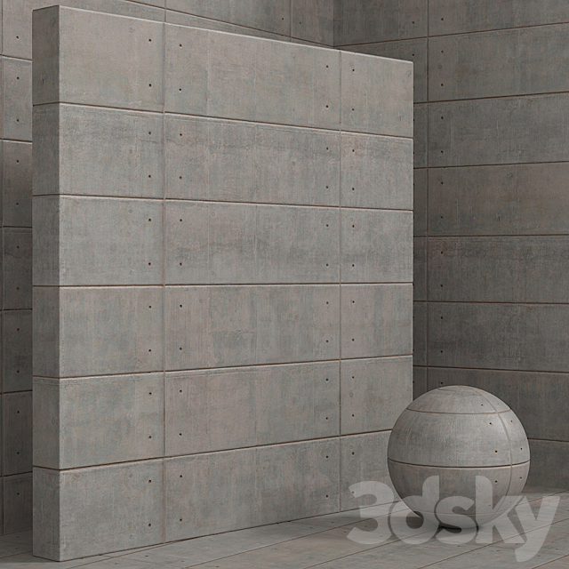 Material (seamless) – plaster concrete panel – set 135 3DS Max Model - thumbnail 2