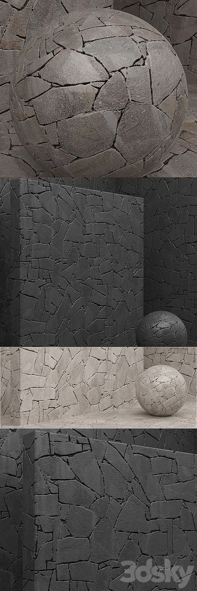 Material (seamless) – stone panel set 84 3DS Max Model - thumbnail 3