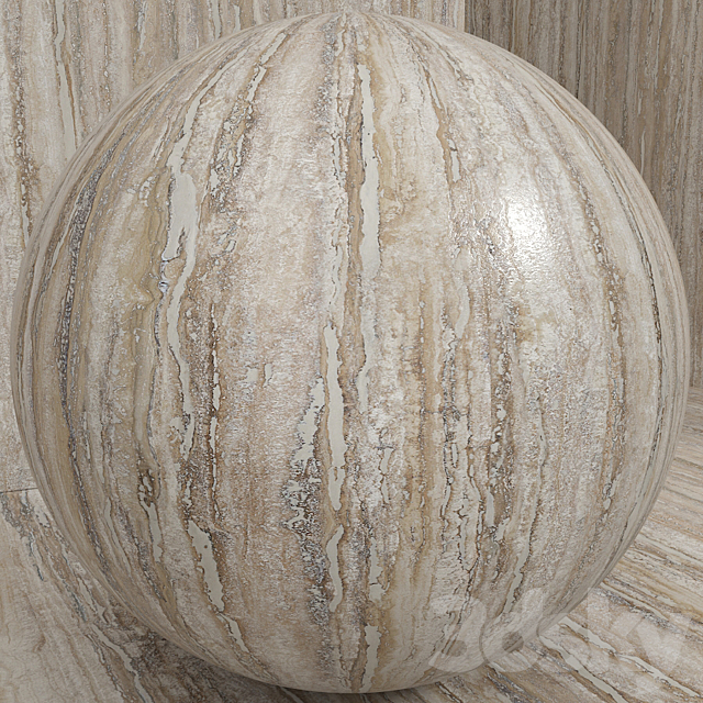 Material (seamless) – stone travertine set 123 3DS Max Model - thumbnail 2