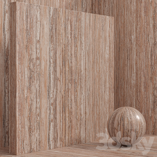 Material (seamless) – stone travertine set 123 3DS Max Model - thumbnail 3