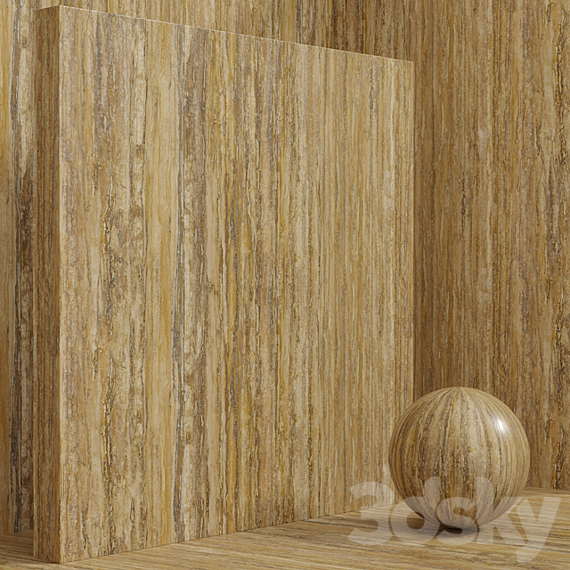 Material (seamless) – stone travertine set 123 3DS Max Model - thumbnail 4