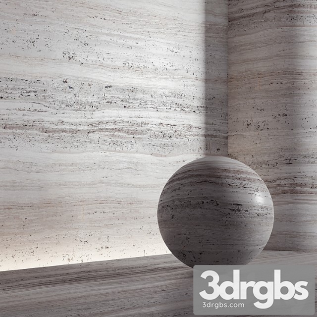 Material Stone Travertine 21 PBR Seamless 3dsmax Download - thumbnail 1