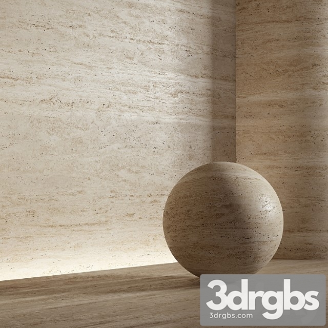 Material Stone Travertine 26 PBR Seamless 3dsmax Download - thumbnail 1