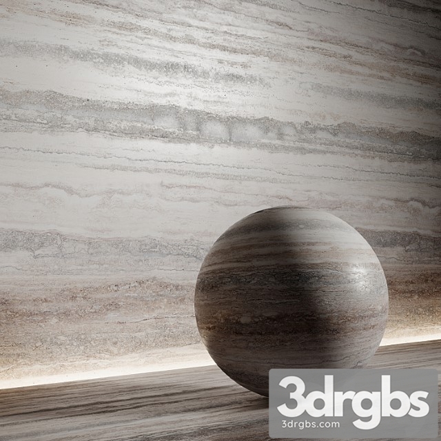 Material Stone Travertine 6 BPR Seamless 3dsmax Download - thumbnail 1