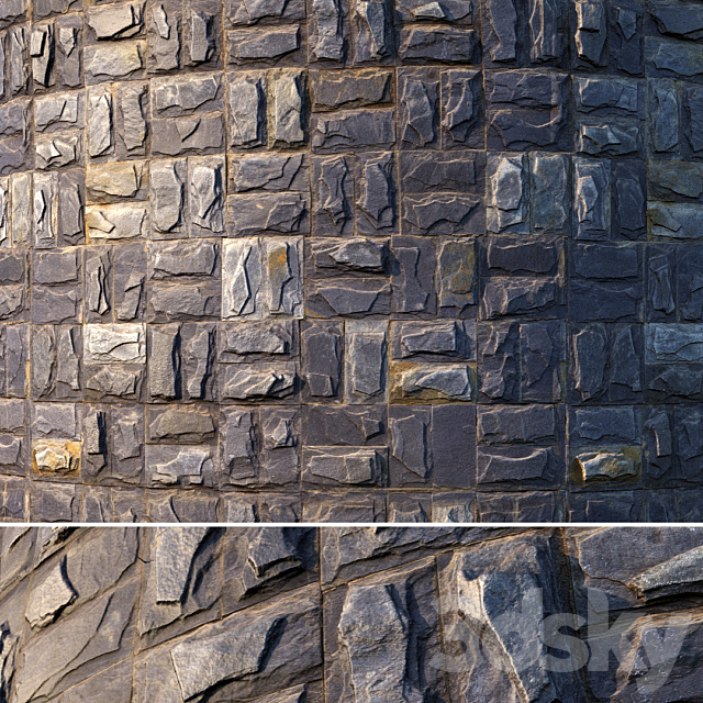 Natural facing stone (material) 3DSMax File - thumbnail 1