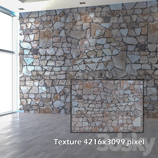 Natural stone 01 3ds Max - thumbnail 2