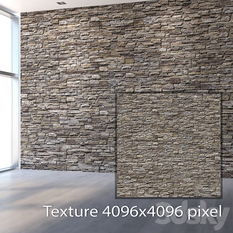 Natural stone 1099 3DS Max - thumbnail 2