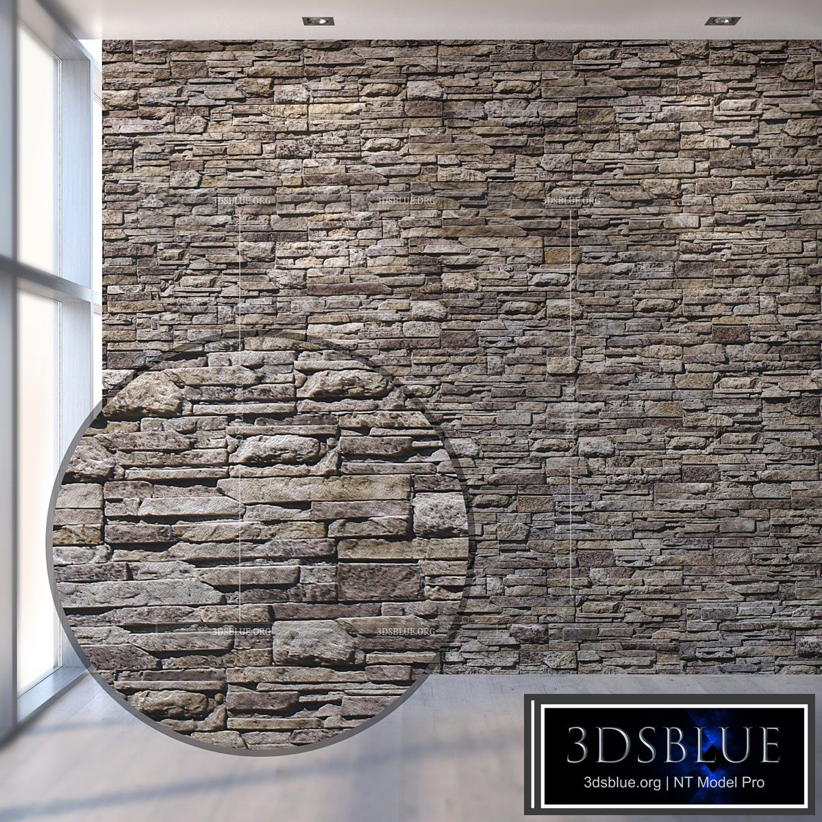 Natural stone 1099 3DS Max - thumbnail 3