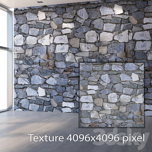 Natural stone 857 3DS Max Model - thumbnail 2