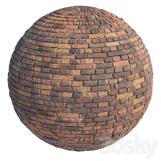 Old brick masonry 3ds Max - thumbnail 1