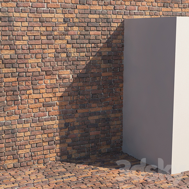 Old brick masonry 3ds Max - thumbnail 3