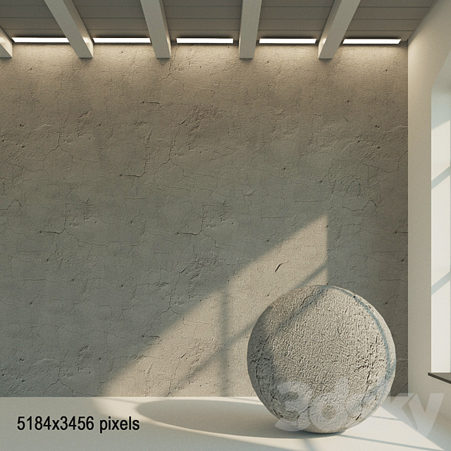 Old plaster. Painted wall. 19 3ds Max - thumbnail 1