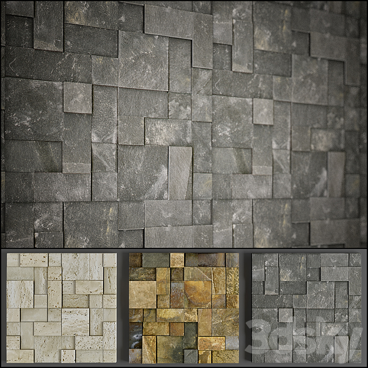 panel stone 3DS Max - thumbnail 1