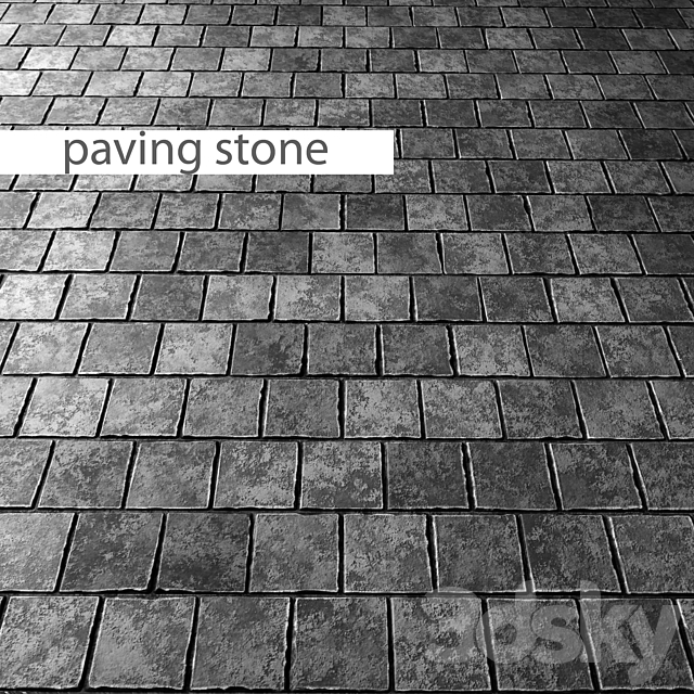 paving stone slate stone stone wall wild stone panel loft decor 3ds Max - thumbnail 1