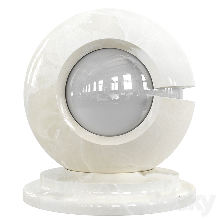 Pbr Marble – White Onyx 3DS Max Model - thumbnail 2